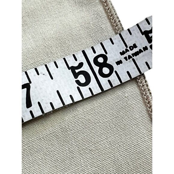 Hand Embroidered Round Tablecloth Floral 58.5” D. Pale Pink/Beige Taupe Hem VTG - Picture 8 of 12